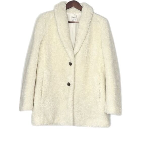 J. Crew Cream Teddy Fleece Jacket - Picture 2 of 6